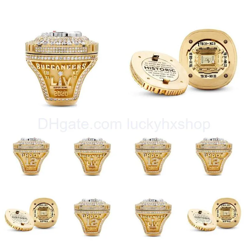 Fanscollection  Bay Pirates Wolrd Champions Team Championship Ring Sport Souvenir Fan Promotion Gift Wholesale Drop Delivery Dhmcn