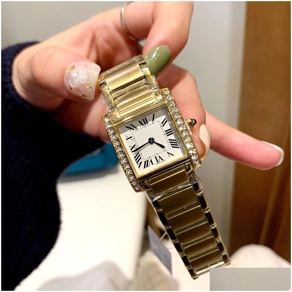 Women`S Watches Women Watches Quartz Movement Japan Battery 25Mm Width Lady Watch Diamond Bezel Original Clasp Dress Wristwatch Splas Dhzwi