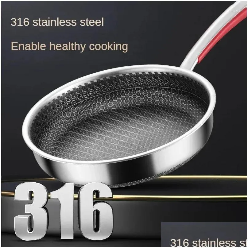 pans pan steel stainless steak multi-functional home wok honeycomb omelet products non-stick pancake 316 frying