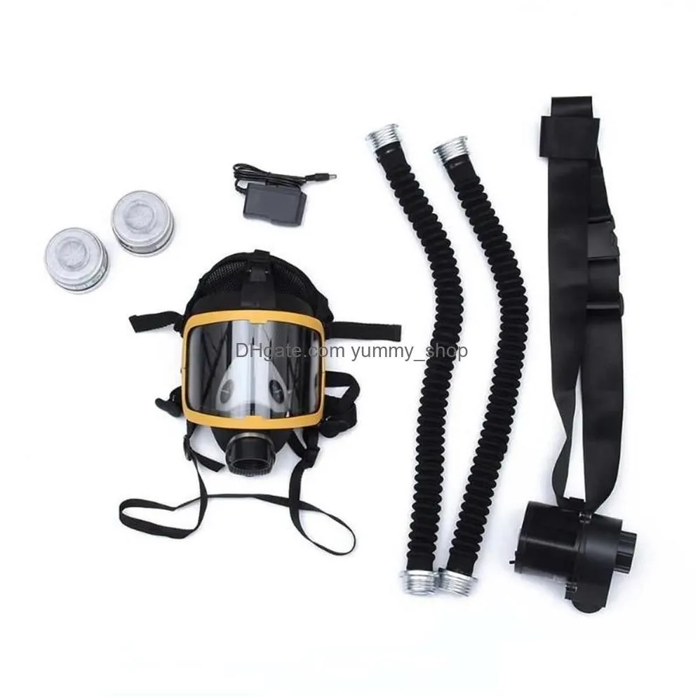clothing wardrobe storage electric supplied air fed full face gas cover constant flow respirator system device breathing tube ad286h