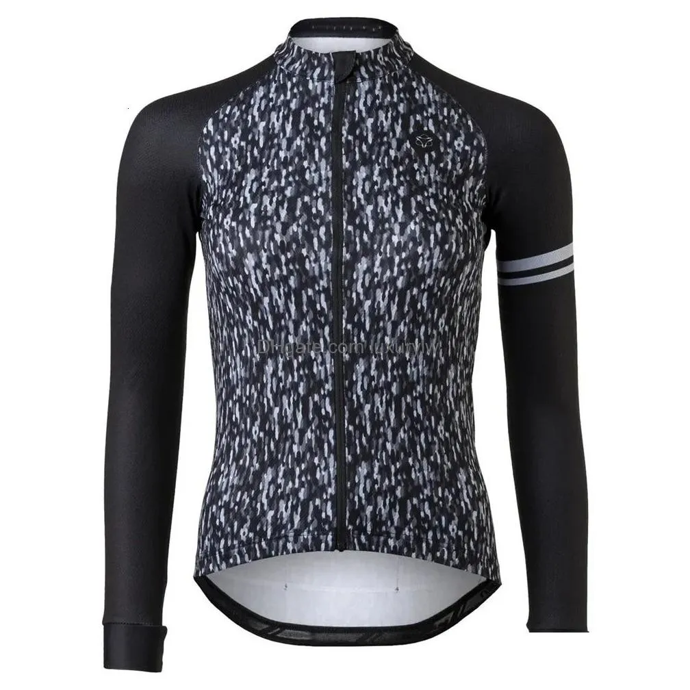 Cycling Shirts & Tops Cycling Shirts Tops Polyester Design Quick Dry Jersey Men Top Mountain Long Sleeve Custom Sublimation Riding Bik Ot0Ev