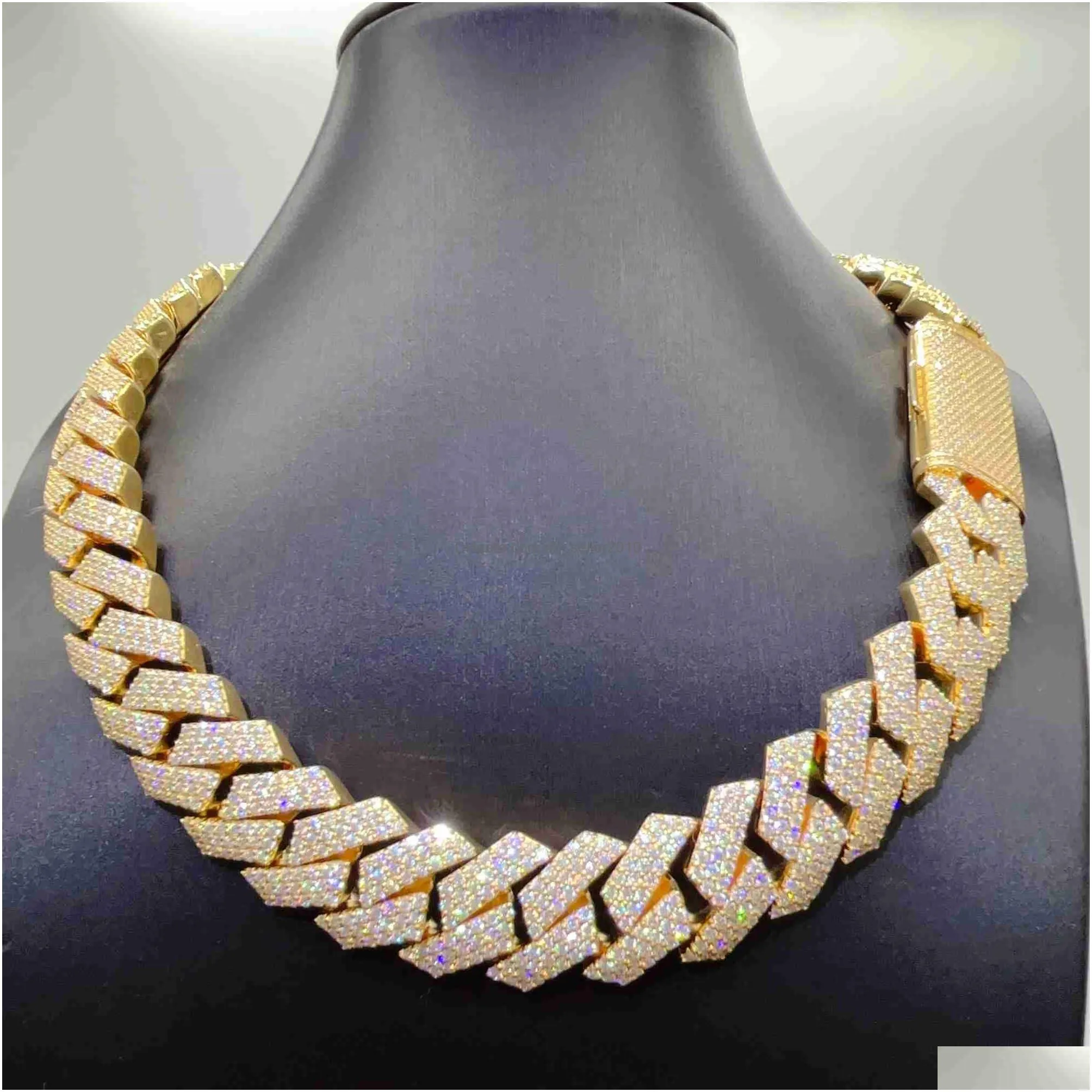 Other Necklaces Designer Jewelry Necklace Cuban Link Chain Iced Out Pass Diamond Tester Vvs Moissanite Chains For Men Gift Drop Delive Dhmey