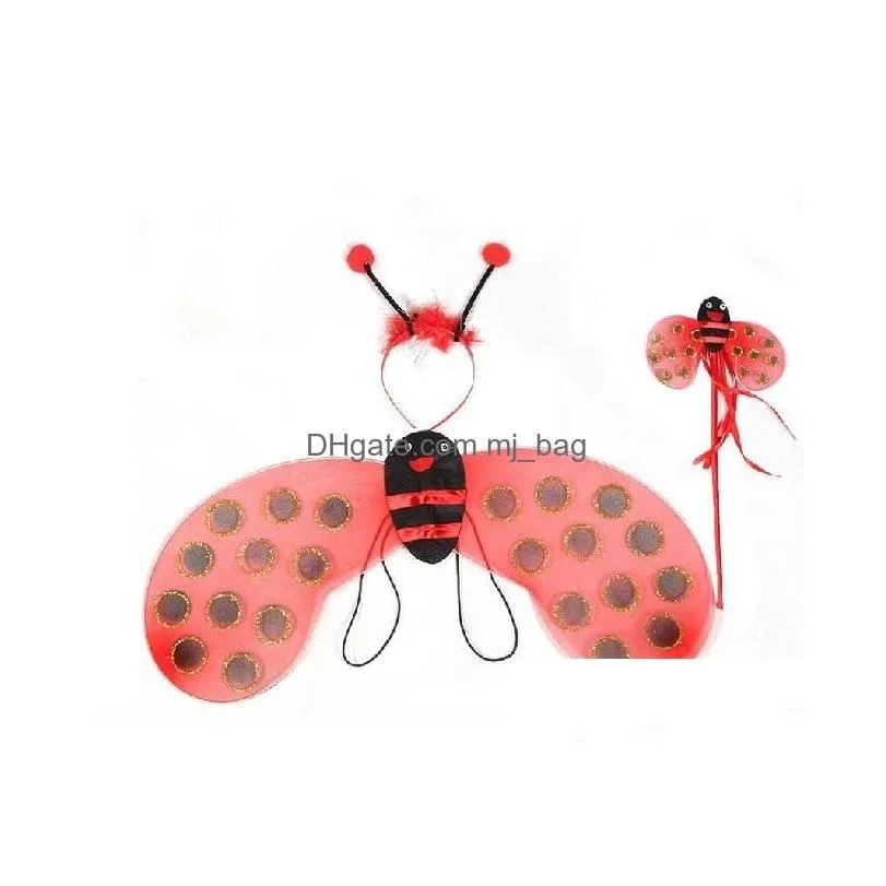 Other Event & Party Supplies Other Event Party Supplies Kids Fairy Ladybug Bee Wing Costume Set Fancy Dress Cosplay Wings Tutu Skirt W Dhnb2