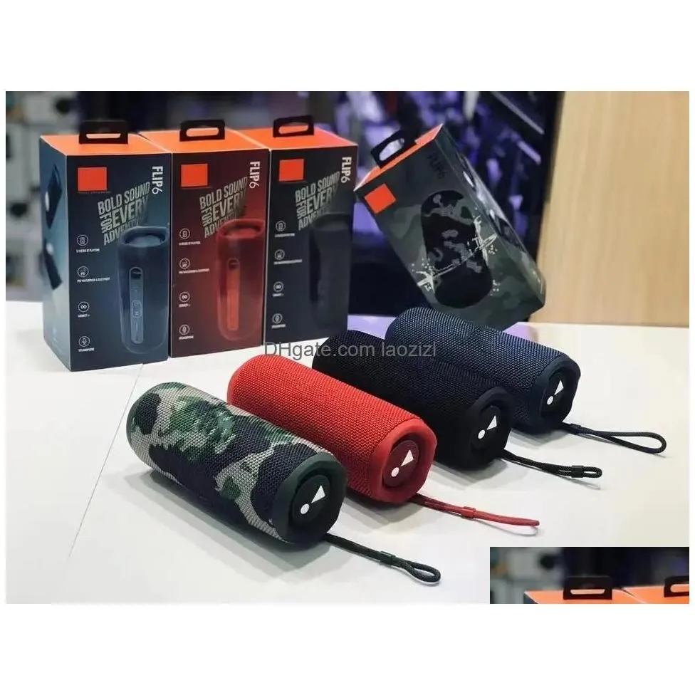 portable speakers speaker 6 outdoor sports waterproof subwoofer bass wireless bt 5.0 with tf usb fm local warehouse drop delivery el