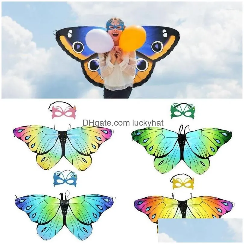 Scarves Fashion Partyprop Fairy Party Favor Butterfly Wings Shawl Costumes Accessory Kids Drop Delivery Dhjqk