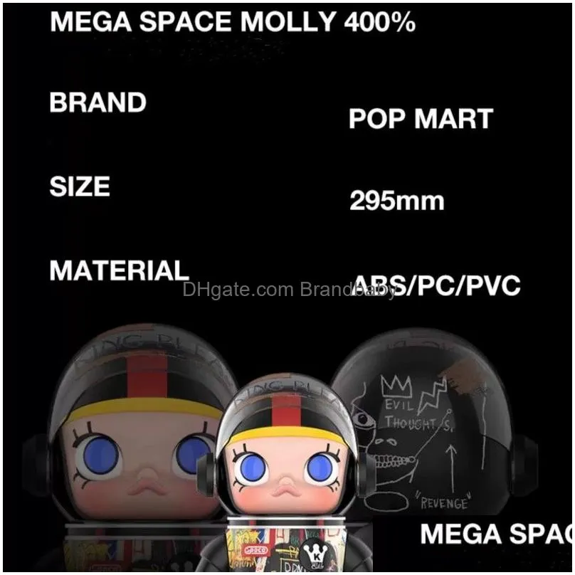 Movie & Games New Spot Popmart Bubble Mart Space Molly Astronaut Basquet Iti 400% 28Cm Trendy Doll Handle Living Room Decorative Ornam Dhne6