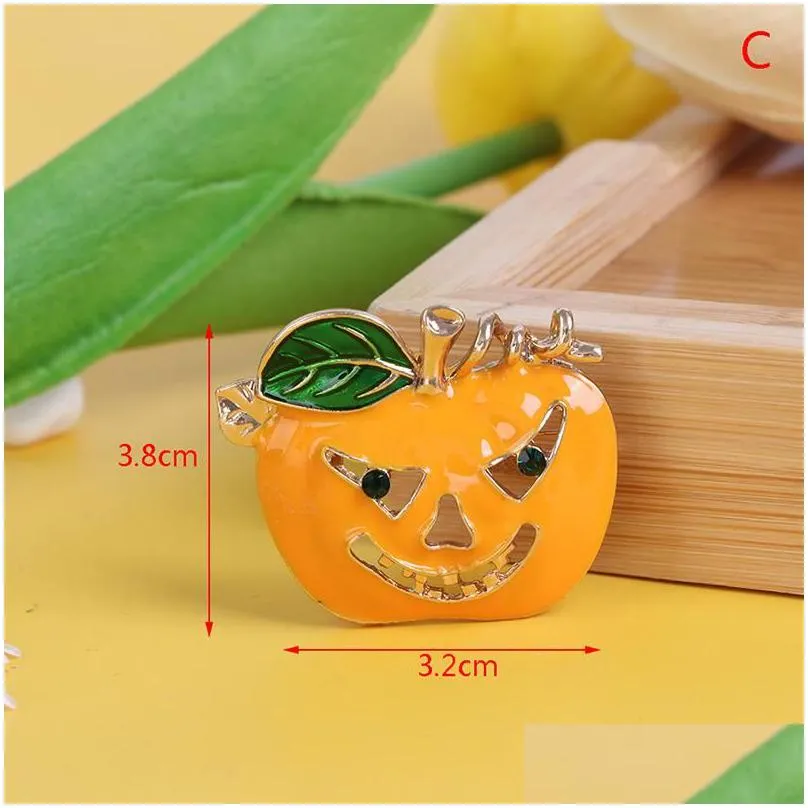 Pins, Brooches Pins Brooches Pumpkin Halloween Cartoon Enamel Brooch Pin Collar Badge Jewelry Gift Uni Drop Delivery Jewelry Dhhyn