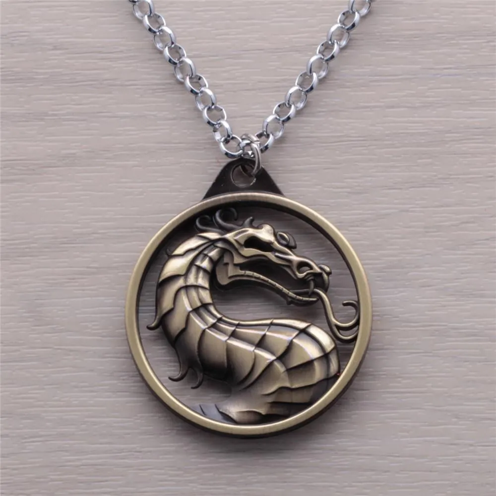 mortalkombat mortalkombat empire fighting game logo necklace keychain