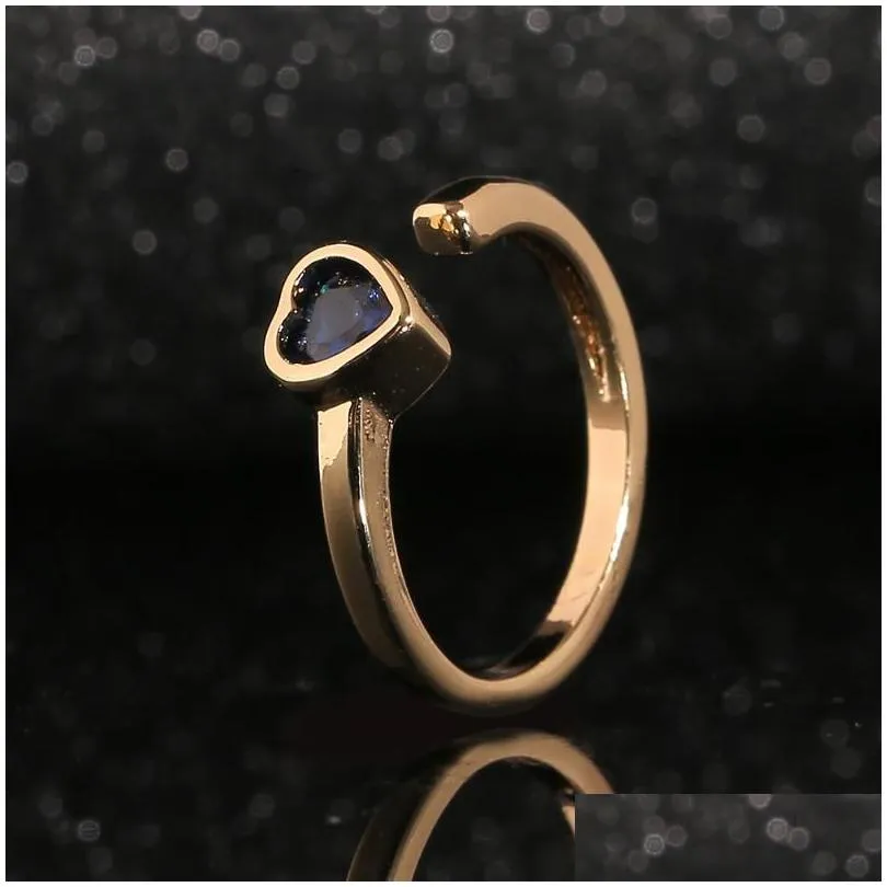 Wedding Rings European And Beautif Fashion Jewelry Heart-Shaped Small  Ring Personalized Love Gift Accessories Drop Delivery Dhdxh