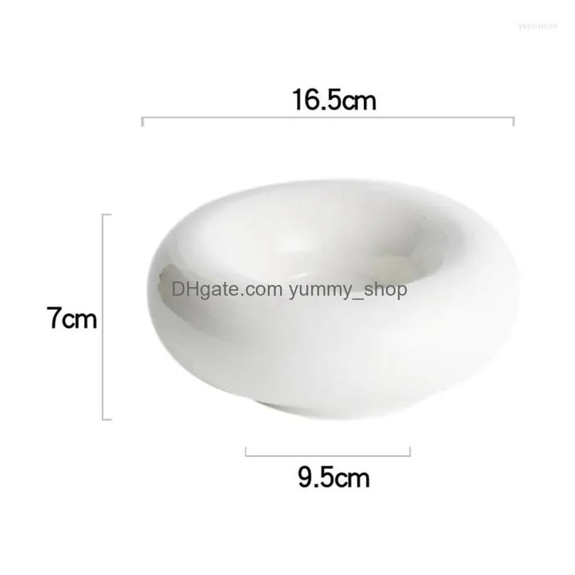plates 1pcs round thick vegetable plate pure white western dinner pasta ceramic disc heat preservation dish243e