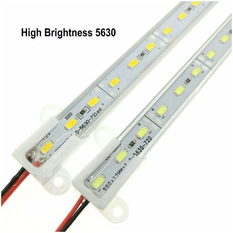 6xhard led strip underwater light waterproof ip68 5630smd cool warm white rigid bar 36leds 0.5 meter lighting strips with 7 color for