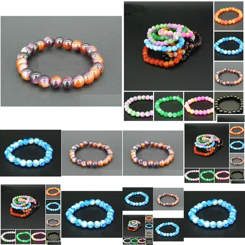 Charm Bracelets Charm Crystal Glass Beads Bracelets Beautif Bangles Drop Delivery Jewelry Bracelets Dhbol