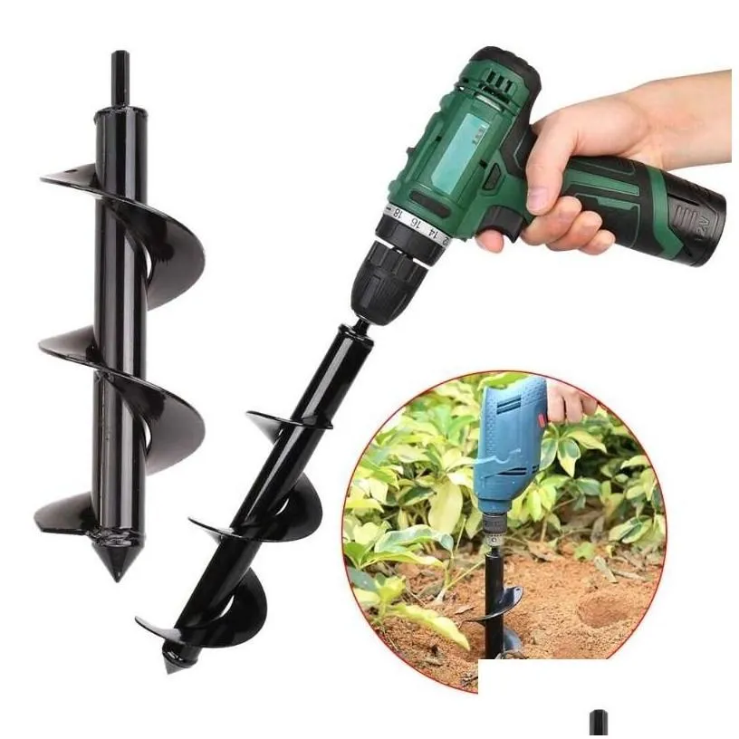 Professional Drill Bits Garden Auger Spiral Bit Flower Planter Digging Mtiple Sizes And Depths Used For Electric Modified Drop Delive Dhyfu