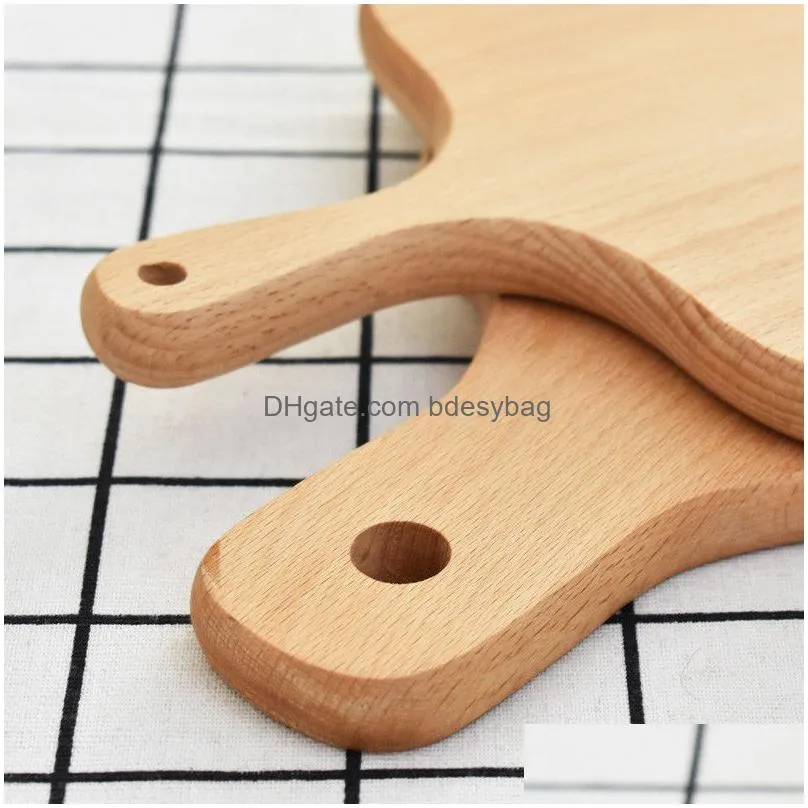 Chopping Blocks Beech Wood Chop Block Mti-Size Thick Firm Wooden Cutting Board For Kitchen Bread Cheese Biscuit Dish Drop Delivery Hom Dho97