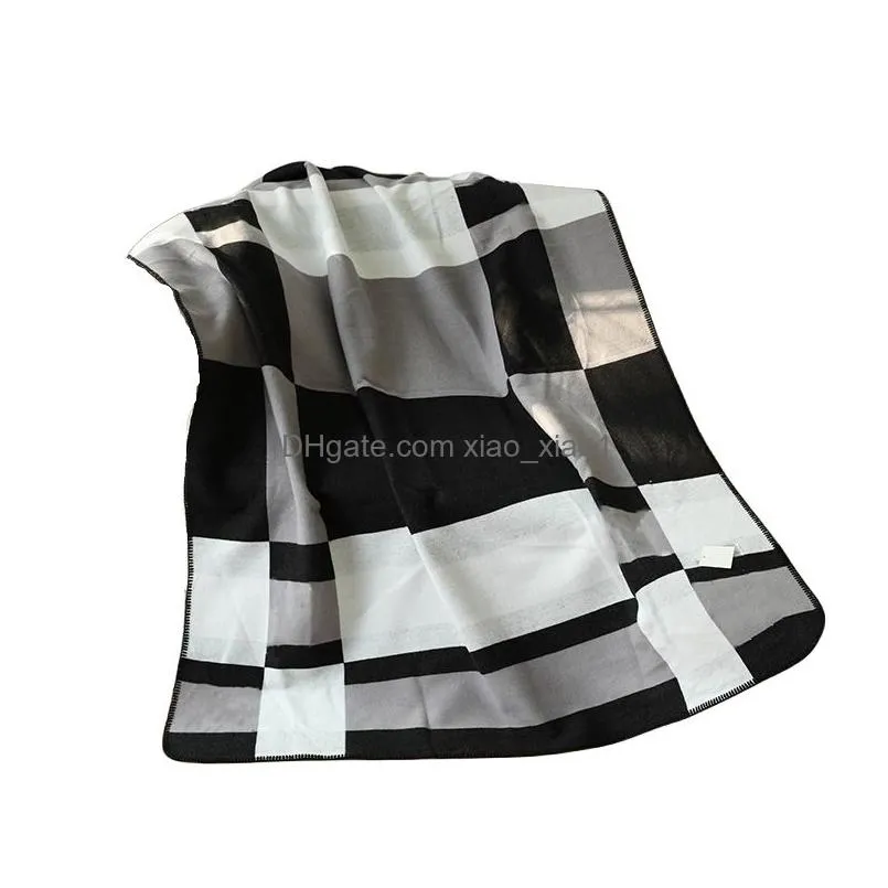 letter cashmere blanket plaid style for beds sofa plaid blanket fleece knitted wool blanket home office