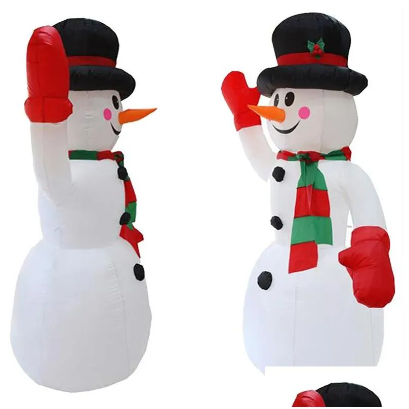 Christmas Decorations 2.4M Nt Inflatable Snowman Blow Up Toy Santa Claus Christmas Decoration For Els Supper Market Entertainment Venu Dhjer