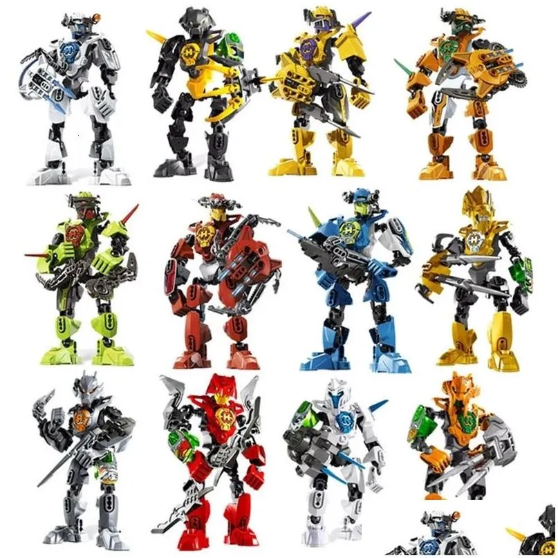 blocks star warrior soldiers bionicle hero factory surge evo stringer robot figures building blocks bricks kids toys 231207