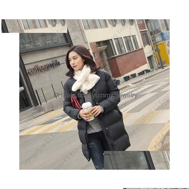 Scarves Fur P Imitation Rex Rabbit Hair Scarves Female Autumn And Winter Thick Shawl Fake Collar 90X20Cm 5 Colors Drop Delivery Fashio Dhtmd