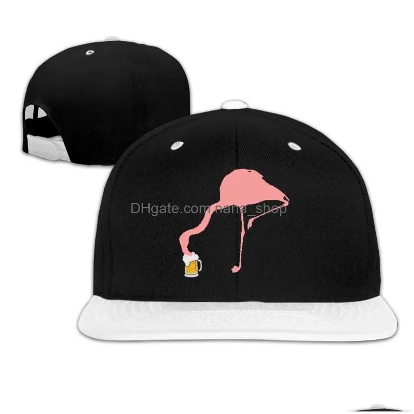 Ball Caps Adts Flamingo Beer Classic Casual Hats Pink Hip Hop Baseball Cap Drop Delivery Dhoeb