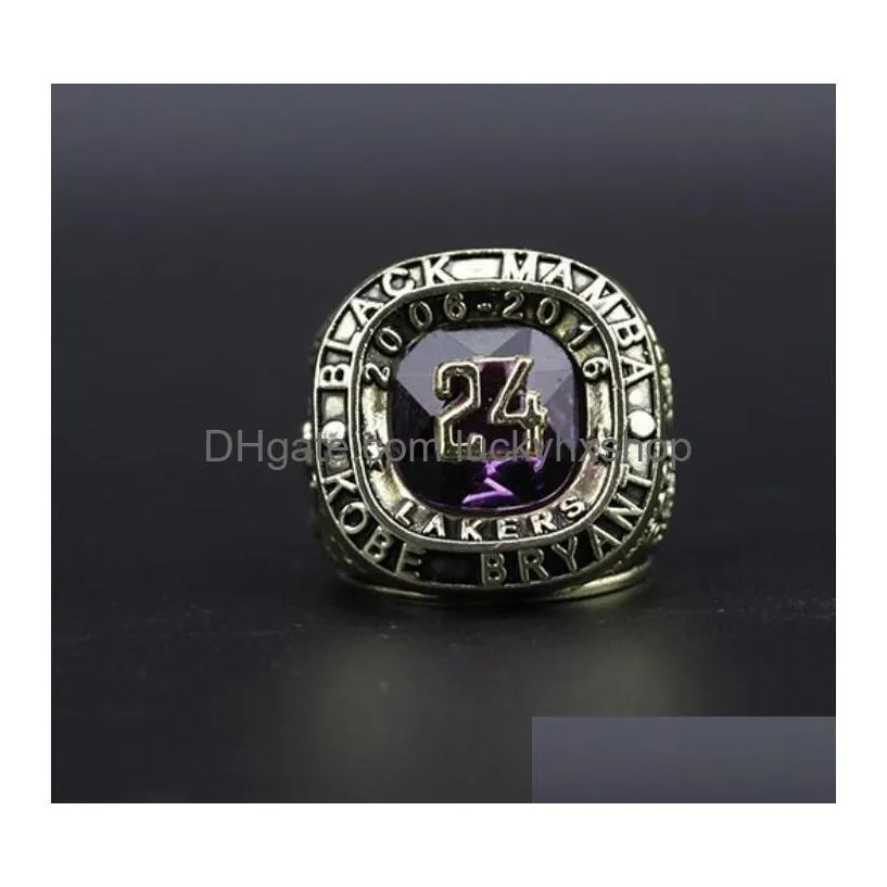2pcs 8 24 bryant basketball team champions championship ring with wooden box sport souvenir men fan gift 2023 wholesale
