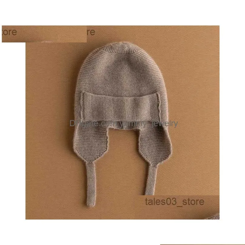 Beanie/Skull Caps Beanie/Skl Caps New Arrival Autumn Winter Women Hats % Goat Cashmere Knitted Headgears Soft Thick Warm Fashion Girl Dhisb