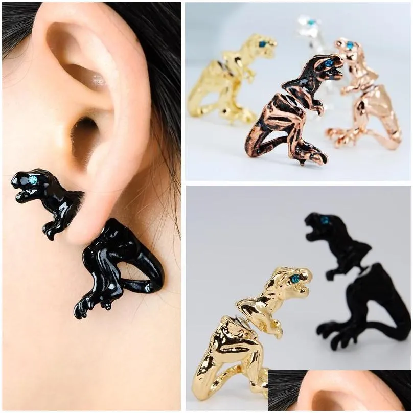 Stud Earrings Wholesale Fashion Brincos Metal Gold Sliver Plated 5 Colors Ear Clip Cuff Punk Earring For Drop Delivery Dhaf8