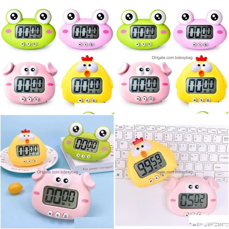 Kitchen Timers Visual Timer Reminder Students Homework Kitchen Baking Cute Time Management Learning Alarm Clock Down Mute Drop Deliver Dh2Pw