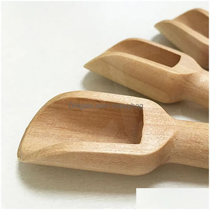 Spoons Wooden Powder Spoon Bath Shower Salts Mini Scoops Spa Tool Laundry Detergent Kitchen Drop Delivery Home Garden Kitchen, Dining Dh3Rl