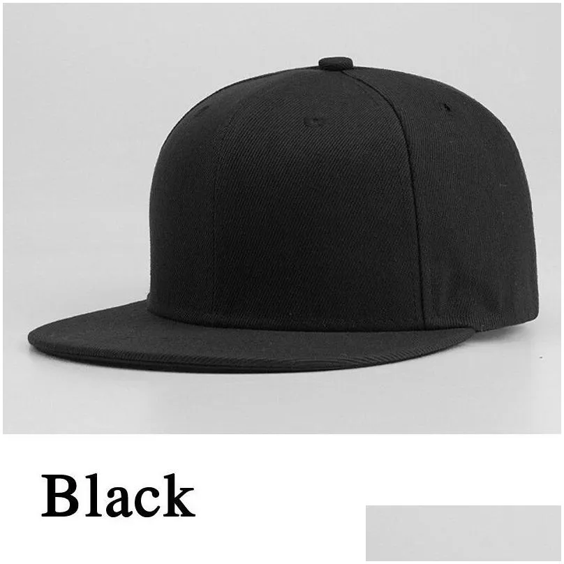 Ball Caps Ly Sports Baseball Cap Blank Plain Solid Snapback Golf Street Hat Men Women1 Drop Delivery Dhv6Z