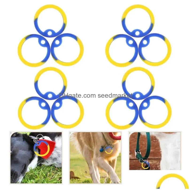 dog collars 15/20/10/12/14/16/4/2 pcs dogtag professional pet id tag silicone silencers soft mute circle ring for cat