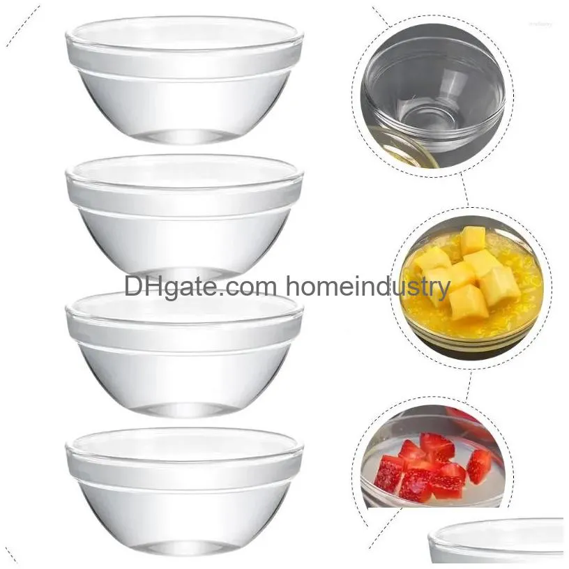 Dinnerware Sets 4 Pcs Bozai Cake Bowl Daily Use Jelly Molds Transparent Bowls Dessert Container For Milk Drop Delivery Dhq1I