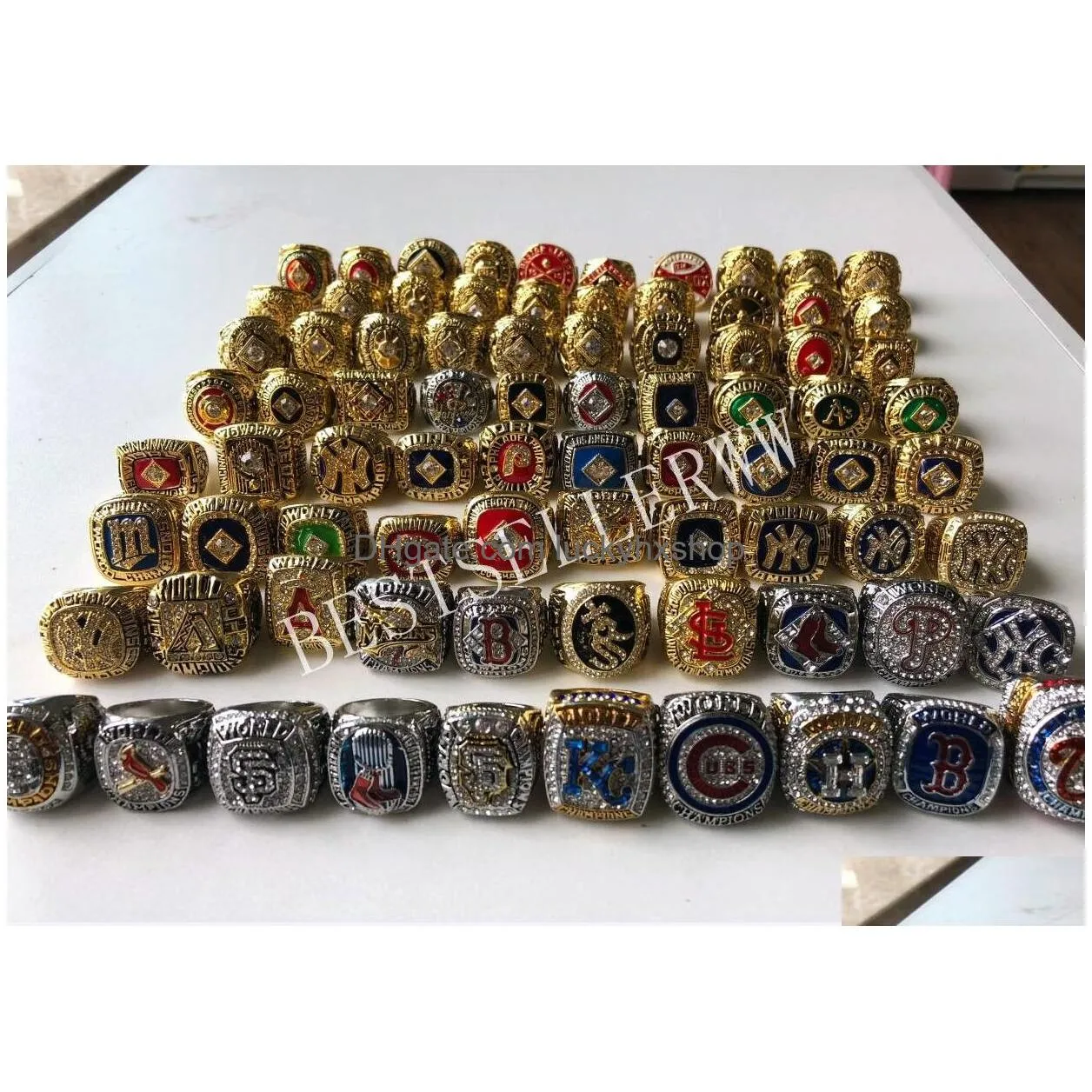 120pcs 1903 - 2023 world series baseball team championship ring set souvenir men fan gift