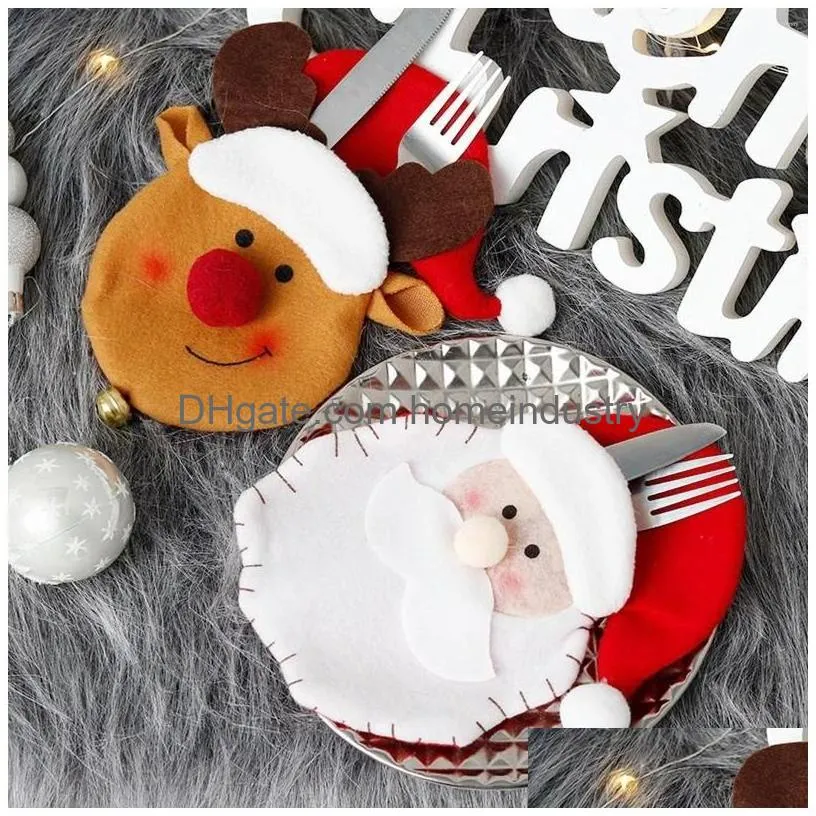 Dinnerware Sets Christmas Decorative Articles Creative Cartoon And Fork Set Kitchen Table For 4 Under 100 Dining Place Mats Or 6 Drop Dhudf