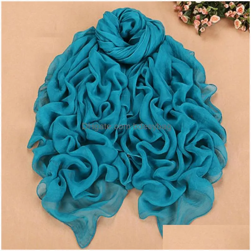 Towel Sunsn Beach Solid Color Chiffon Scarf Shawl 180X75Cm Long For Drop Delivery Home Garden Home Textiles Dhqy0