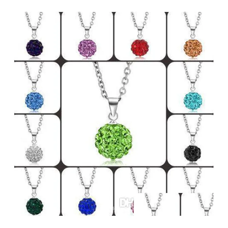 Pendant Necklaces Choker Diamond Chains Necklace Sier Necklaces Wholesale Jewelry Charms Ball Crystal Drop Delivery Jewelry Necklaces Dhqok
