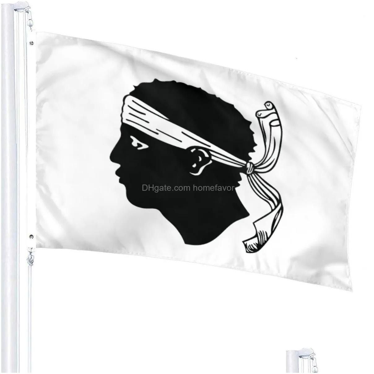 banner flags french corsica flag 90x150cm 230712