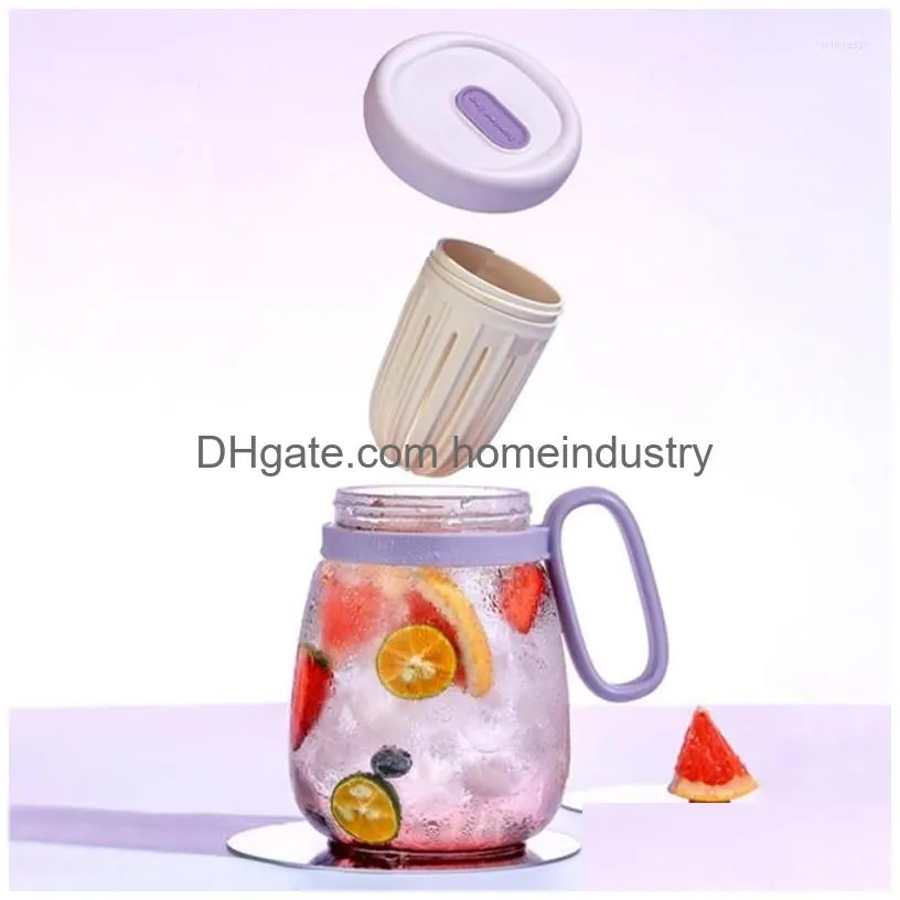 Water Bottles Glass Bottle With Tea Infuser Portable Transparent Glasses Lid And St Large Capacity Drinkware 2023 Drop Delivery Dhpss