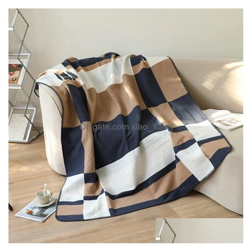 letter cashmere blanket plaid style for beds sofa plaid blanket fleece knitted wool blanket home office