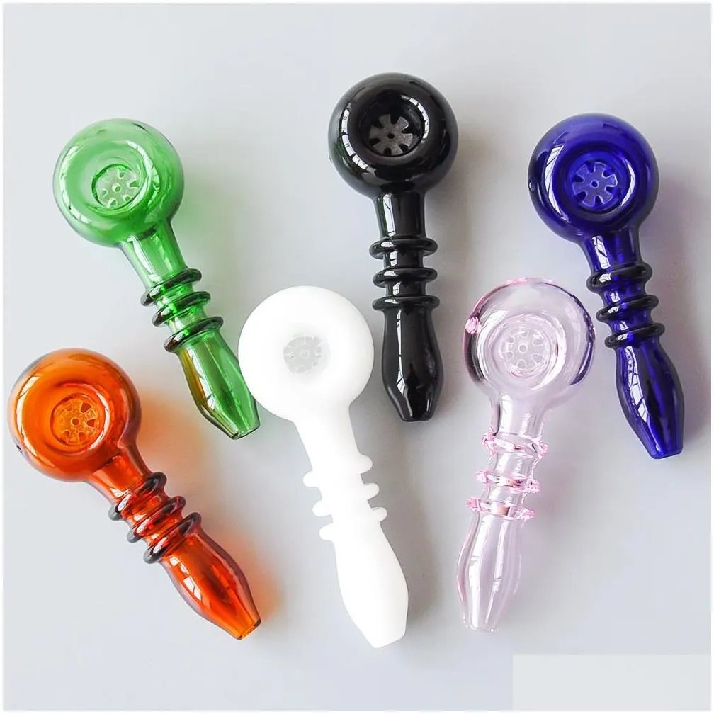 glass pipe 4.0inches smoke pipe smoking accessory glass smoking pipe for dab rig oil rig glass bongs oil burner