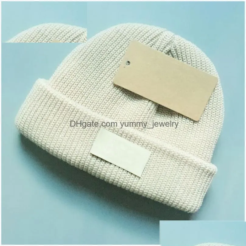 Beanie/Skull Caps Cute Kids Beanie Simple Designer Baby Skl Caps 5 Colors Brand Children Knitted Hats Wholesale 50G Drop Delivery Fash Dhdcz