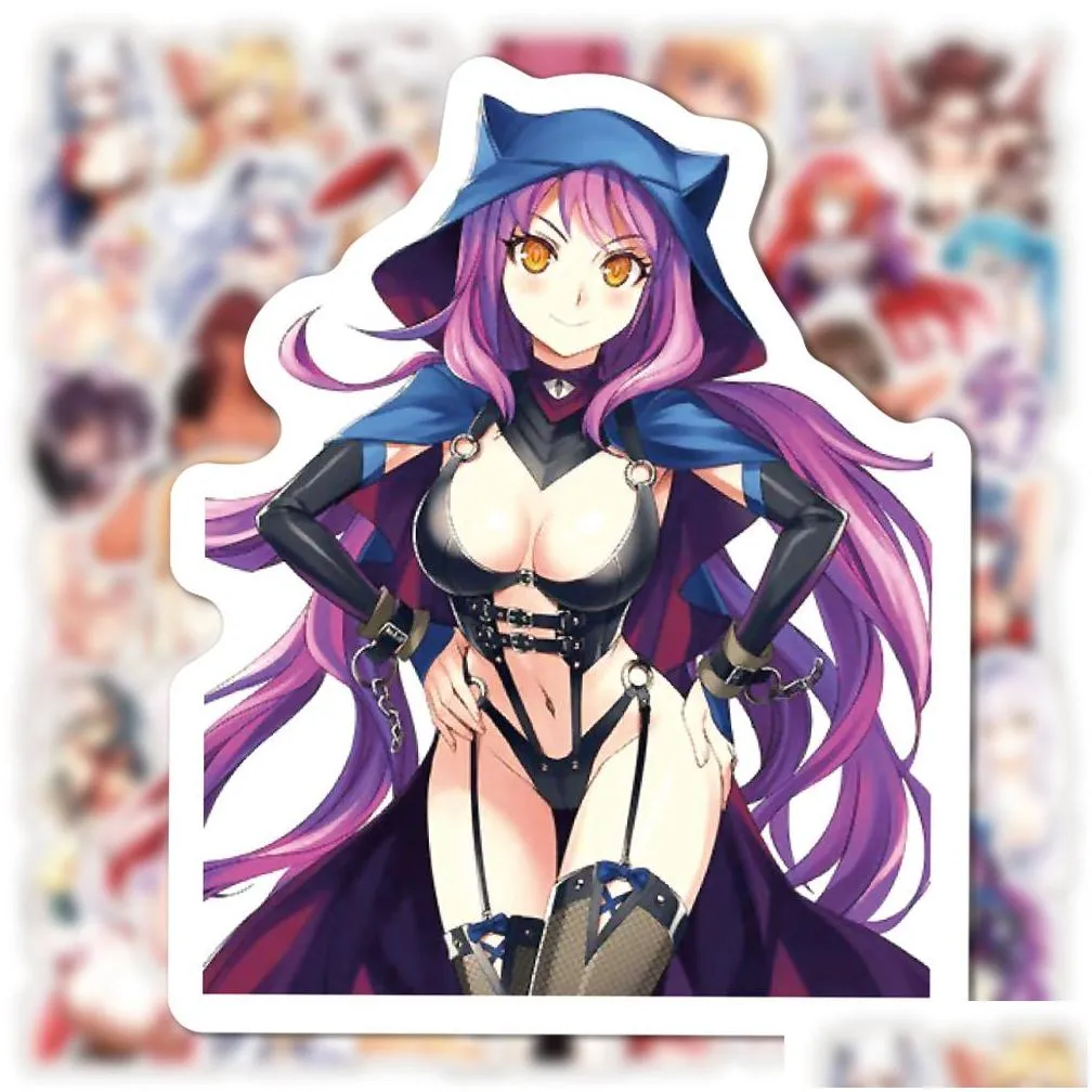 50pcs hentai sexy anime stickers kawaii hot lady loli vinyl sticker waterproof aesthetic decals for teens boys adults