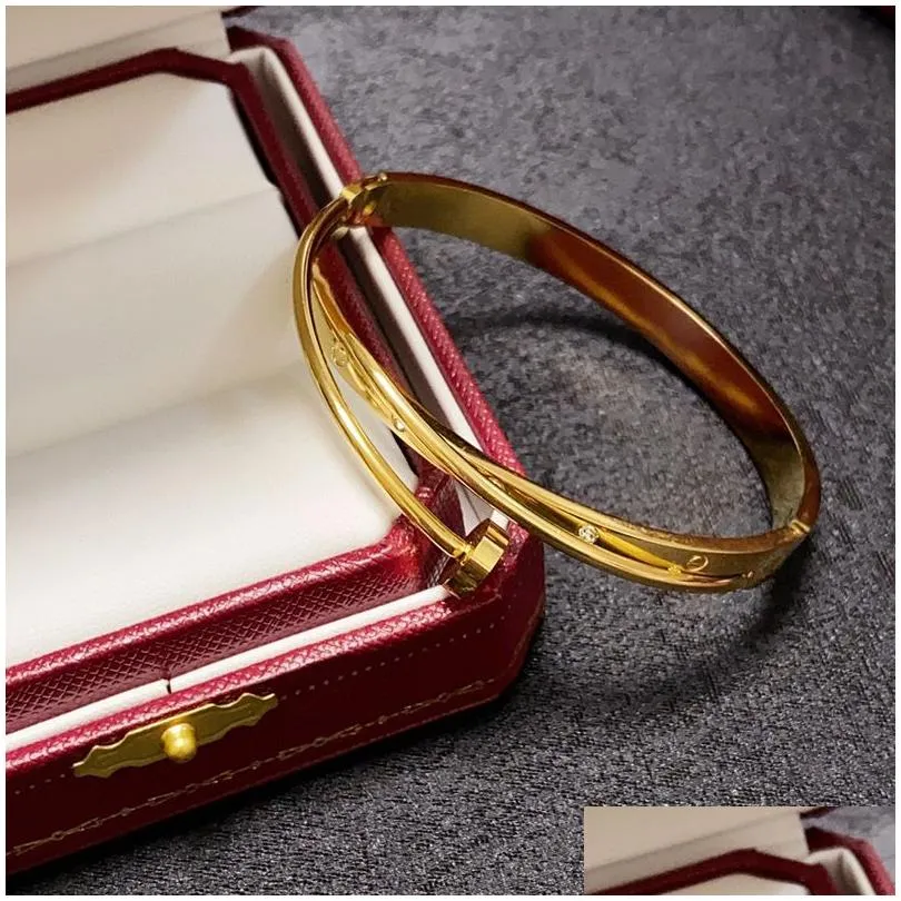 designer bracelet for women mens bracelets luxury brand gold bracelets nails love bracelets with diamonds fashion trend non-fading non-allergic