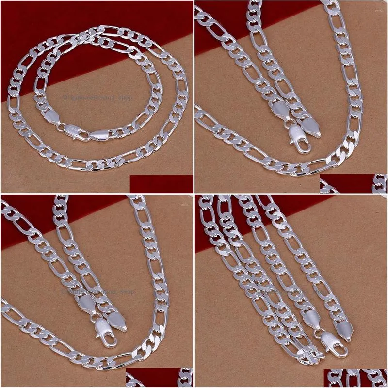 Chains Wholesale High Quality Wedding Noble Women Men 8Mm Chain Man Charm Sier Plated Necklace Fashion Jewelry Cute N018 Drop Delivery Dhtiq