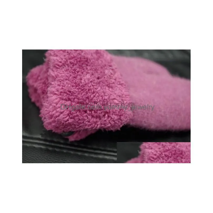 Mittens Winter Soft Wool Gloves Women Simple Design Mittens Pure Color Grace Wrist Veet 6 Colors 10Pcs Ship Drop Delivery Fashion Acce Dh8Yx