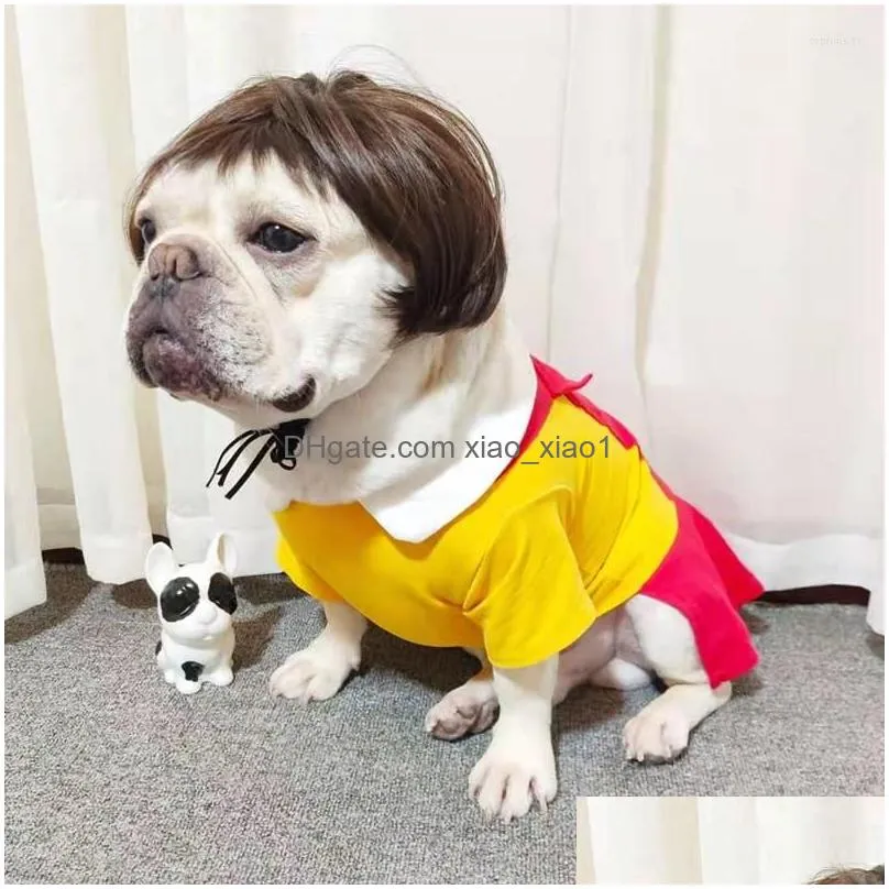dog apparel pet wigs cosplay props funny dogs cats cross-dressing hair hat costumes head accessories for halloowen christmas pets