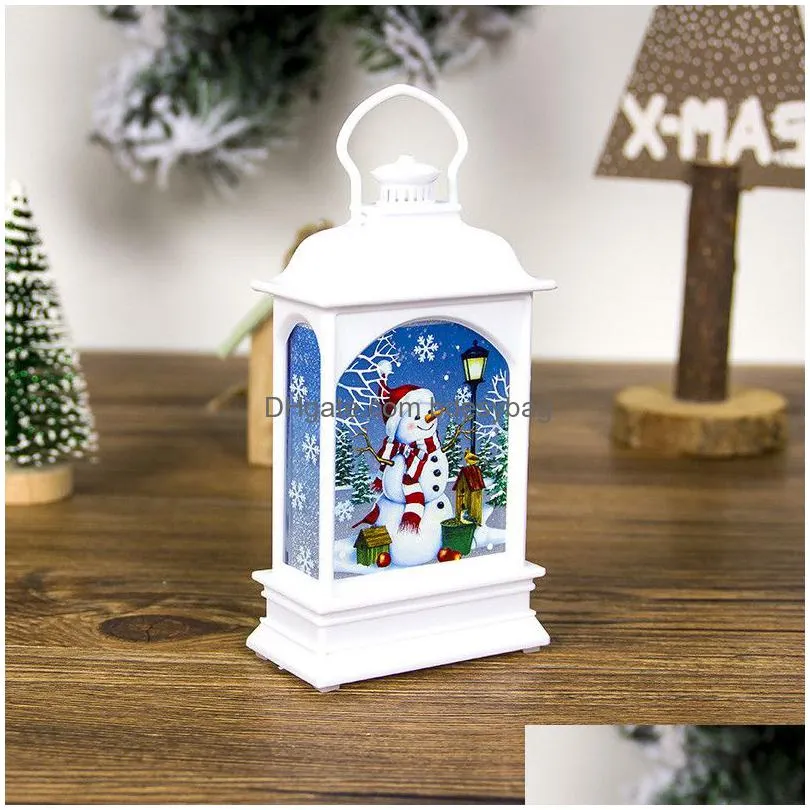Christmas Decorations Christmas Mini Led Lantern Halloween Holiday Portable Red Painted Hanging Decoration Lamp Drop Delivery Home Gar Dh4Nd