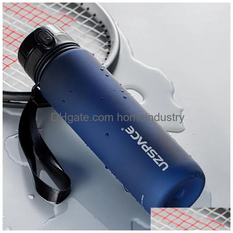 Water Bottles Uzspace Bottle High Cost Performance Portable Leak-Proof Outdoor Tour Sport Shaker Drink Tritan Plastic 500/1000Ml Drop Dhytf