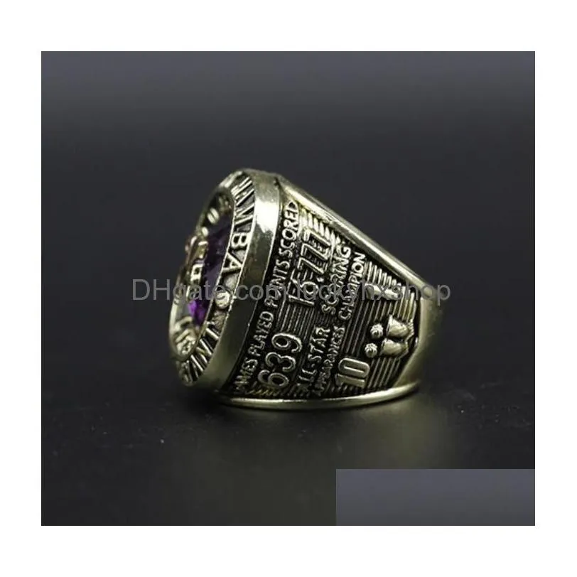 2pcs 8 24 bryant basketball team champions championship ring with wooden box sport souvenir men fan gift 2023 wholesale