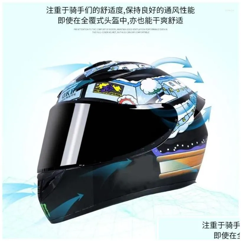 Motorcycle Helmets Wear-Resistant Protection Accessories Breathable Helmet For Anti-Fall Biker Uni Fl Face Drop Delivery Mobiles M Dhxle