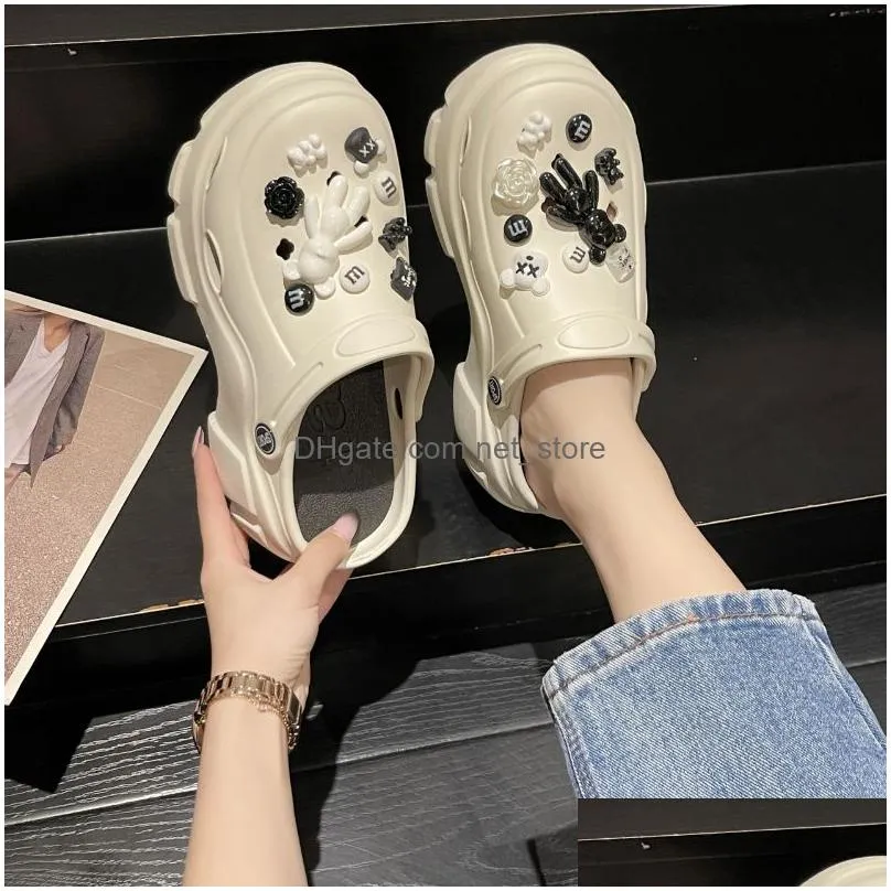 sandals women slippers outdoor garden shoes female sandals increase breathable summer platform clogs beach flip flops slides woman